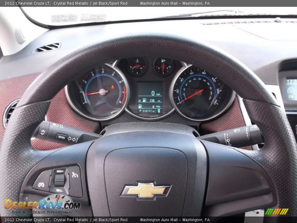 2012 Chevrolet Cruze LT Crystal Red Metallic / Jet Black/Sport Red Photo #15