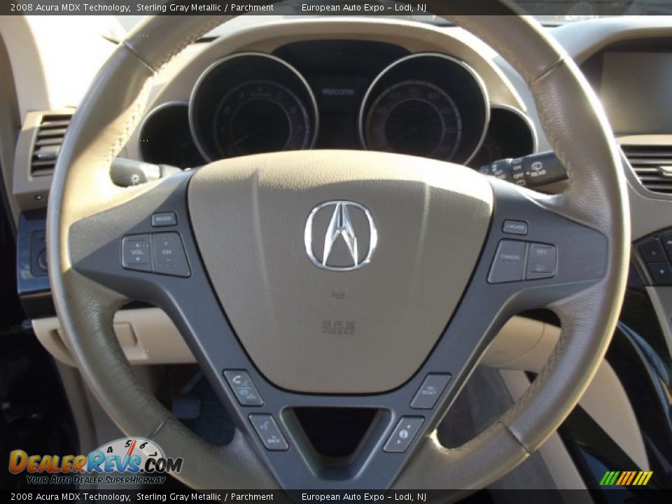 2008 Acura MDX Technology Sterling Gray Metallic / Parchment Photo #27