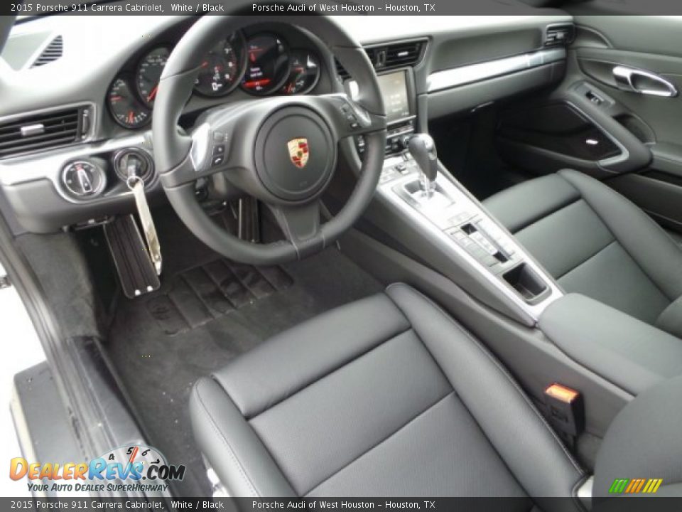 Black Interior - 2015 Porsche 911 Carrera Cabriolet Photo #12
