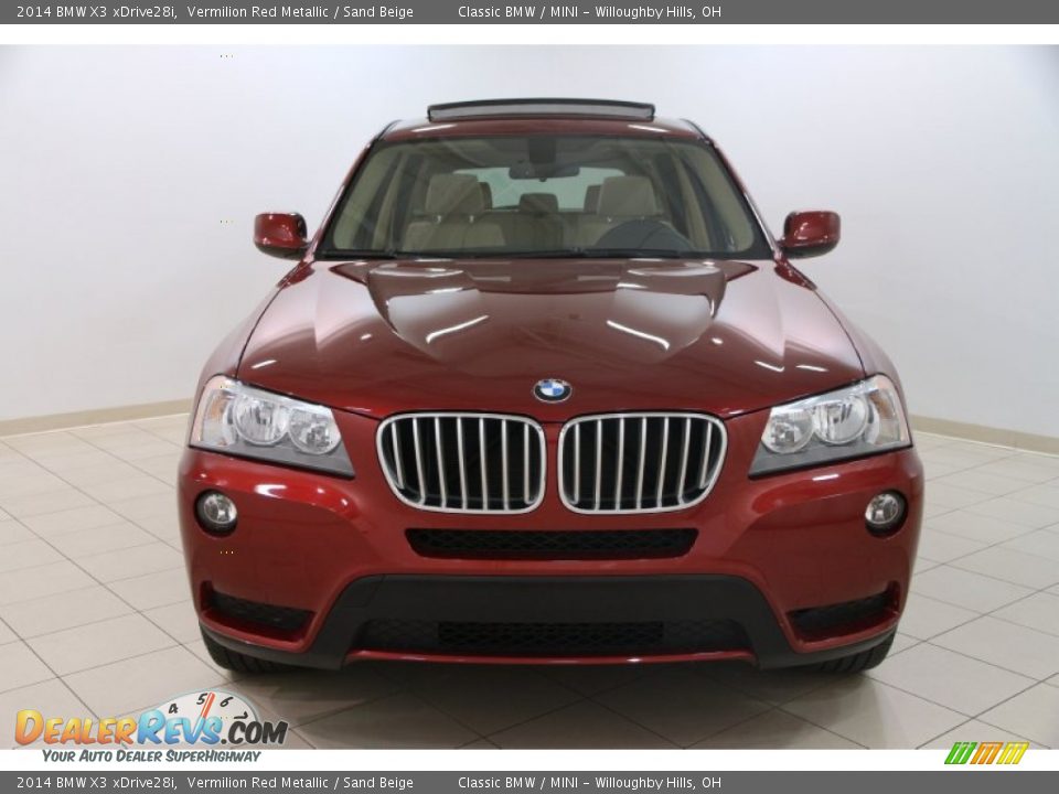 2014 BMW X3 xDrive28i Vermilion Red Metallic / Sand Beige Photo #2