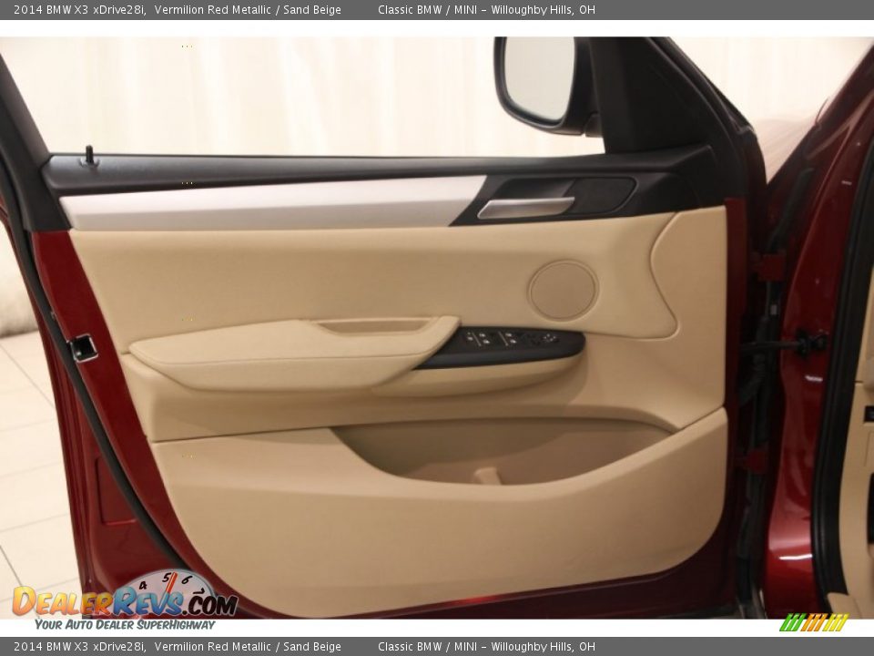 2014 BMW X3 xDrive28i Vermilion Red Metallic / Sand Beige Photo #4