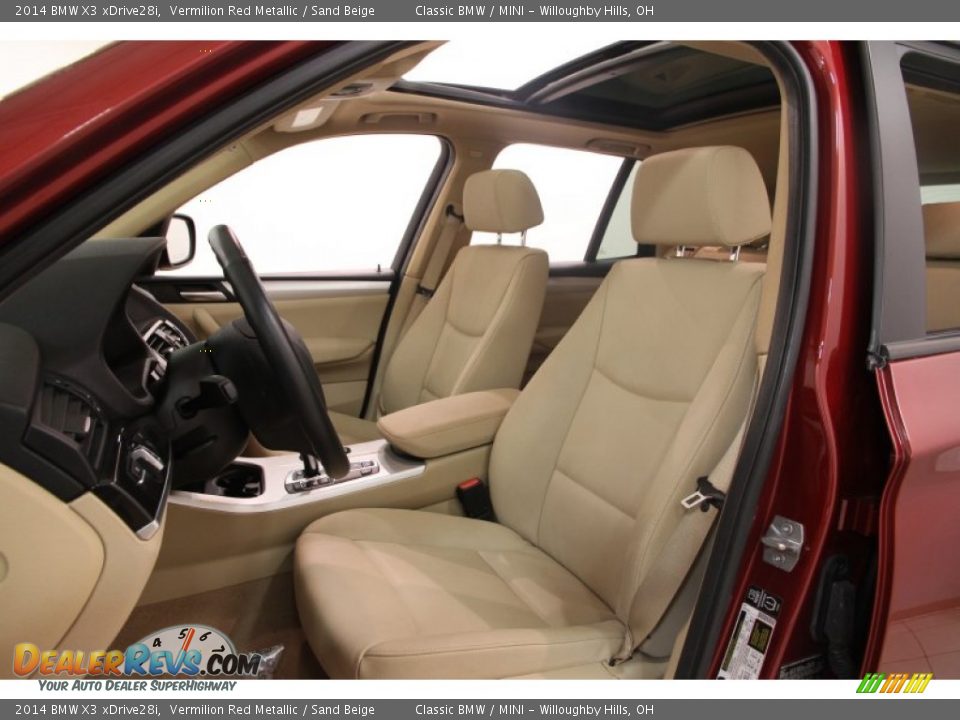 2014 BMW X3 xDrive28i Vermilion Red Metallic / Sand Beige Photo #7