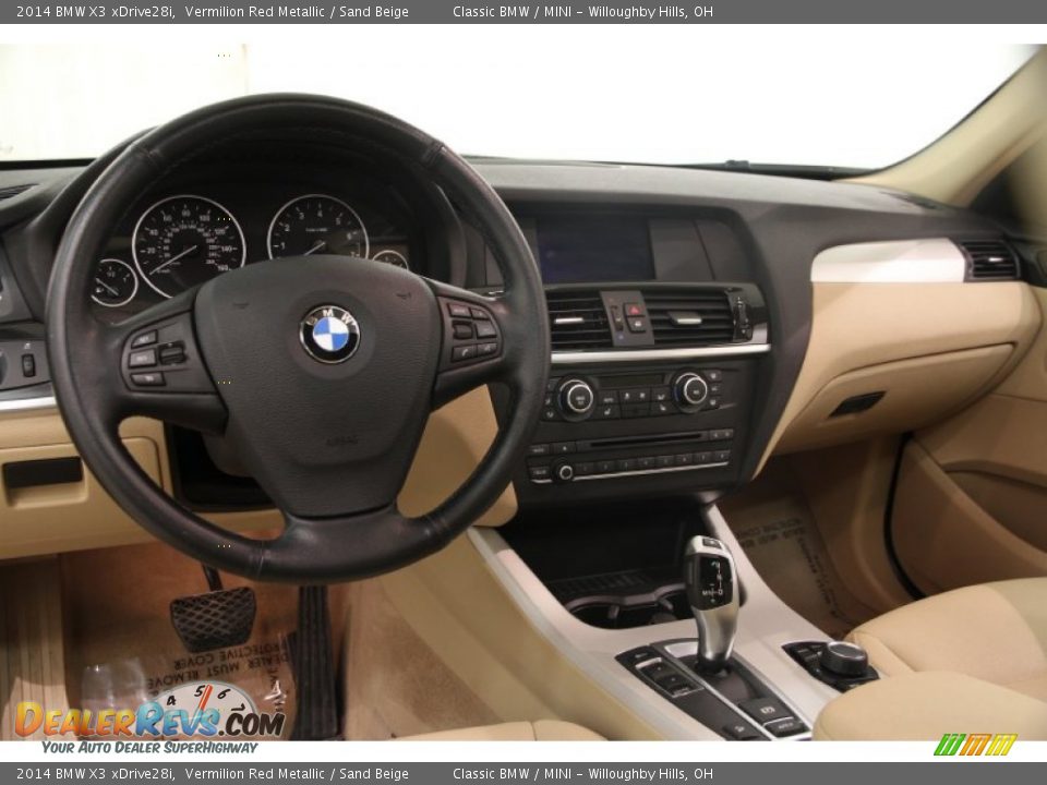 2014 BMW X3 xDrive28i Vermilion Red Metallic / Sand Beige Photo #8