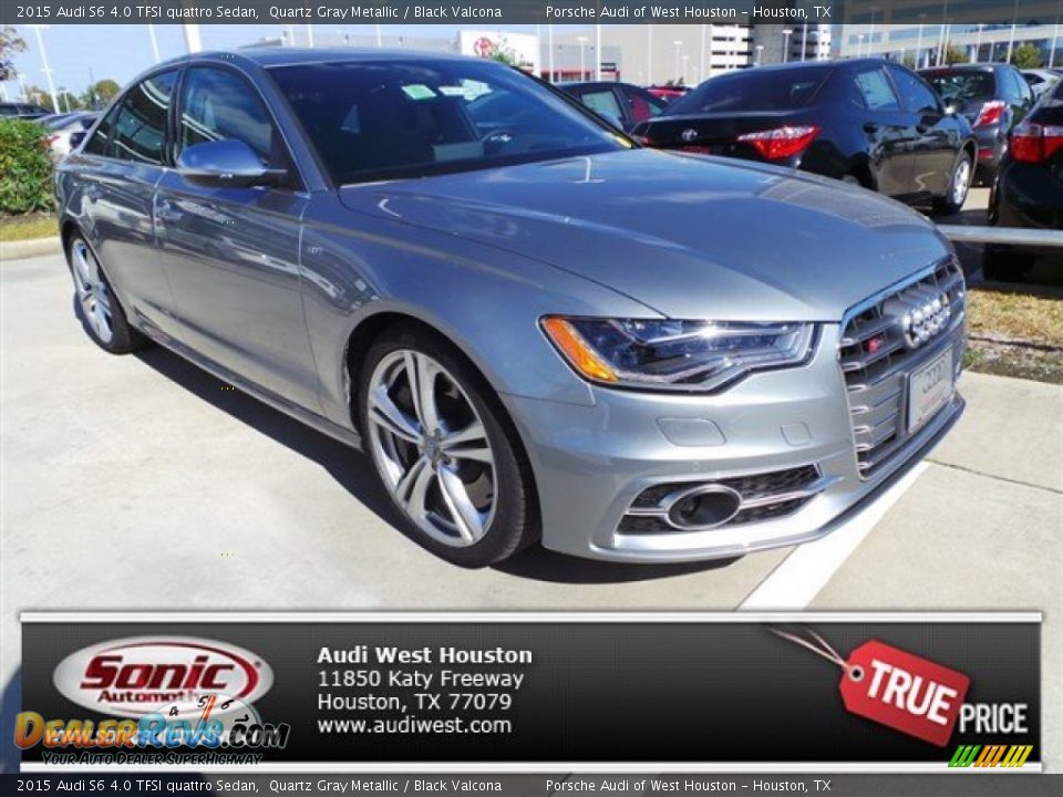 2015 Audi S6 4.0 TFSI quattro Sedan Quartz Gray Metallic / Black Valcona Photo #1