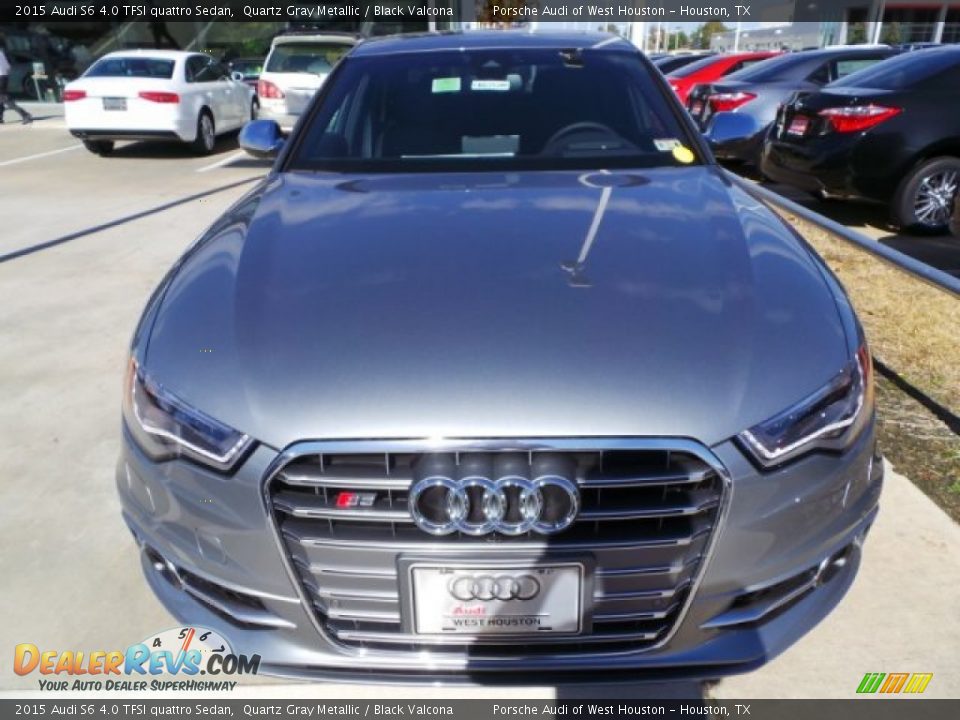 2015 Audi S6 4.0 TFSI quattro Sedan Quartz Gray Metallic / Black Valcona Photo #2