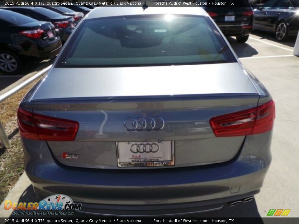 2015 Audi S6 4.0 TFSI quattro Sedan Quartz Gray Metallic / Black Valcona Photo #4