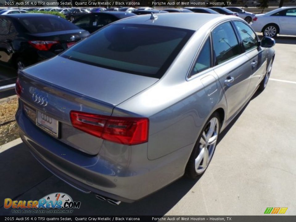 2015 Audi S6 4.0 TFSI quattro Sedan Quartz Gray Metallic / Black Valcona Photo #5