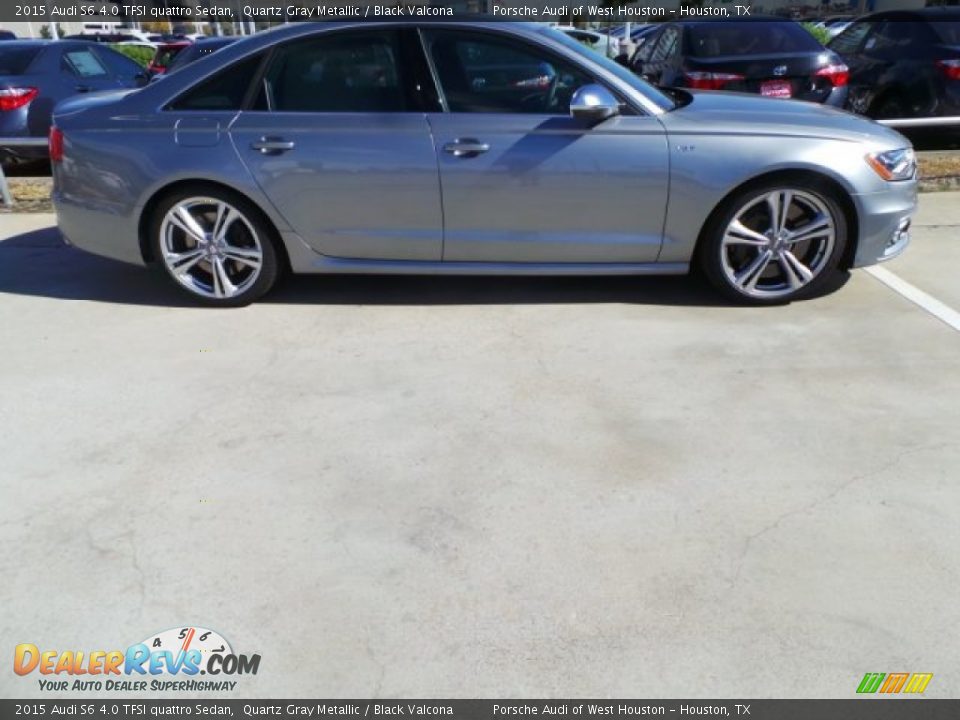 2015 Audi S6 4.0 TFSI quattro Sedan Quartz Gray Metallic / Black Valcona Photo #6