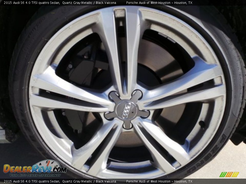 2015 Audi S6 4.0 TFSI quattro Sedan Quartz Gray Metallic / Black Valcona Photo #7