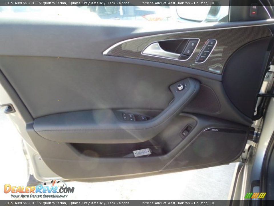 2015 Audi S6 4.0 TFSI quattro Sedan Quartz Gray Metallic / Black Valcona Photo #8