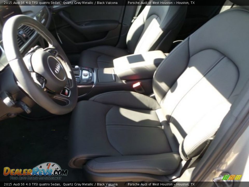 2015 Audi S6 4.0 TFSI quattro Sedan Quartz Gray Metallic / Black Valcona Photo #12