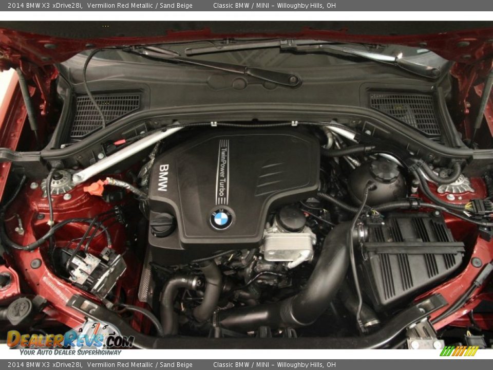 2014 BMW X3 xDrive28i Vermilion Red Metallic / Sand Beige Photo #29
