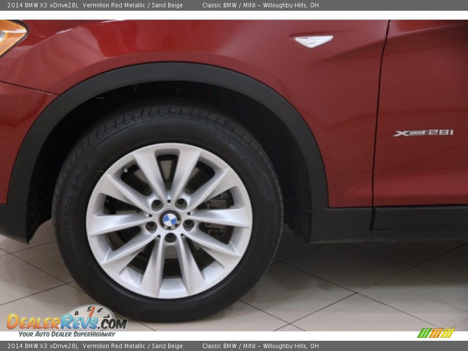 2014 BMW X3 xDrive28i Vermilion Red Metallic / Sand Beige Photo #30