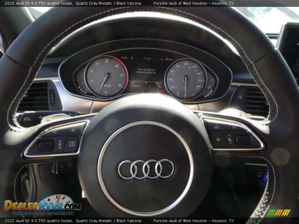 2015 Audi S6 4.0 TFSI quattro Sedan Quartz Gray Metallic / Black Valcona Photo #22