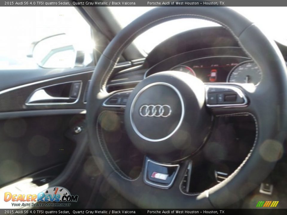 2015 Audi S6 4.0 TFSI quattro Sedan Quartz Gray Metallic / Black Valcona Photo #28