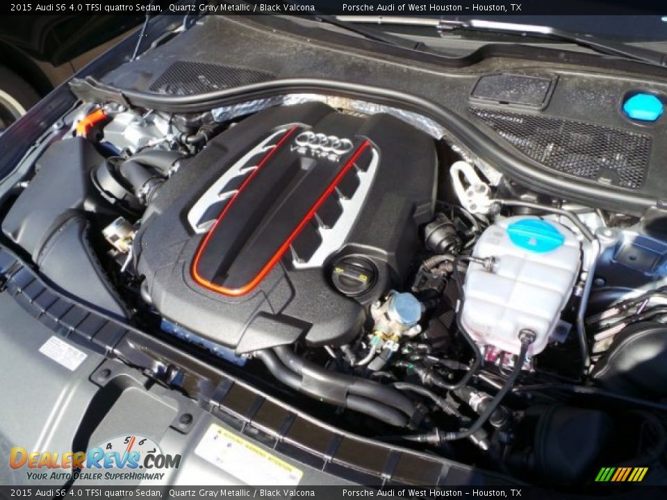 2015 Audi S6 4.0 TFSI quattro Sedan Quartz Gray Metallic / Black Valcona Photo #31