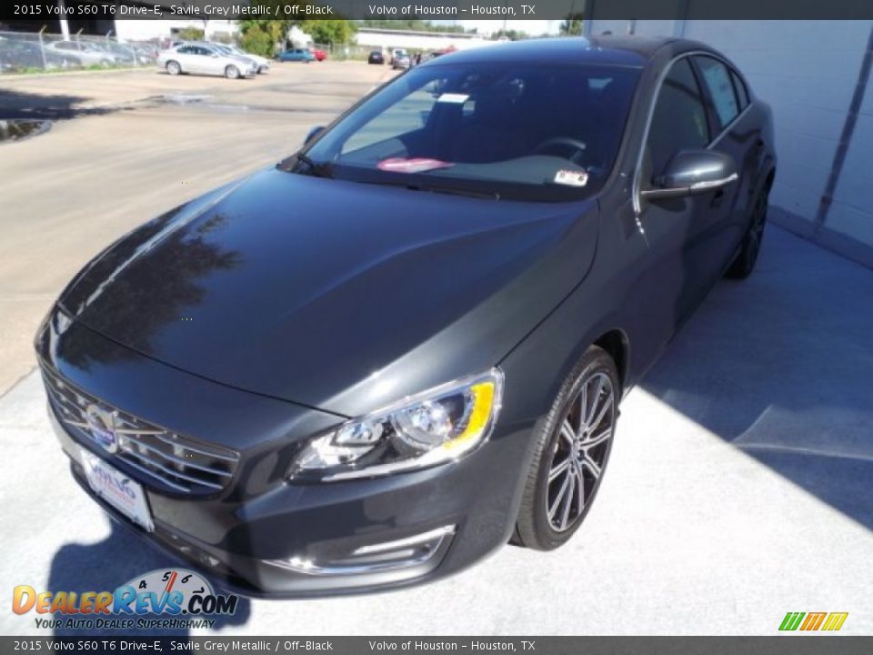 2015 Volvo S60 T6 Drive-E Savile Grey Metallic / Off-Black Photo #3