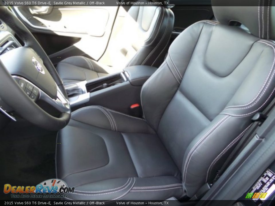 2015 Volvo S60 T6 Drive-E Savile Grey Metallic / Off-Black Photo #10