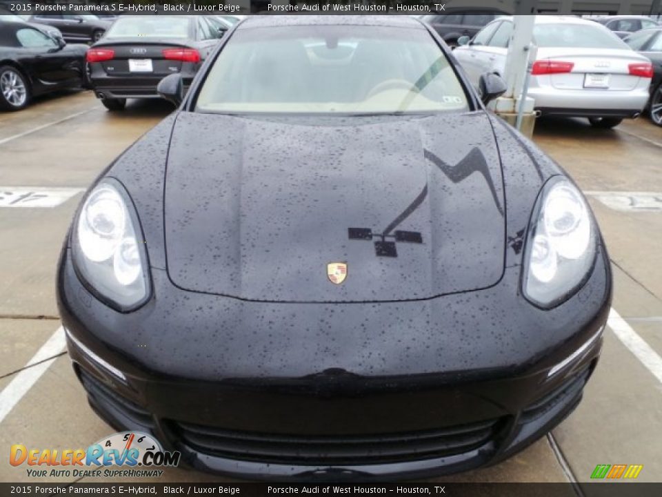 2015 Porsche Panamera S E-Hybrid Black / Luxor Beige Photo #2