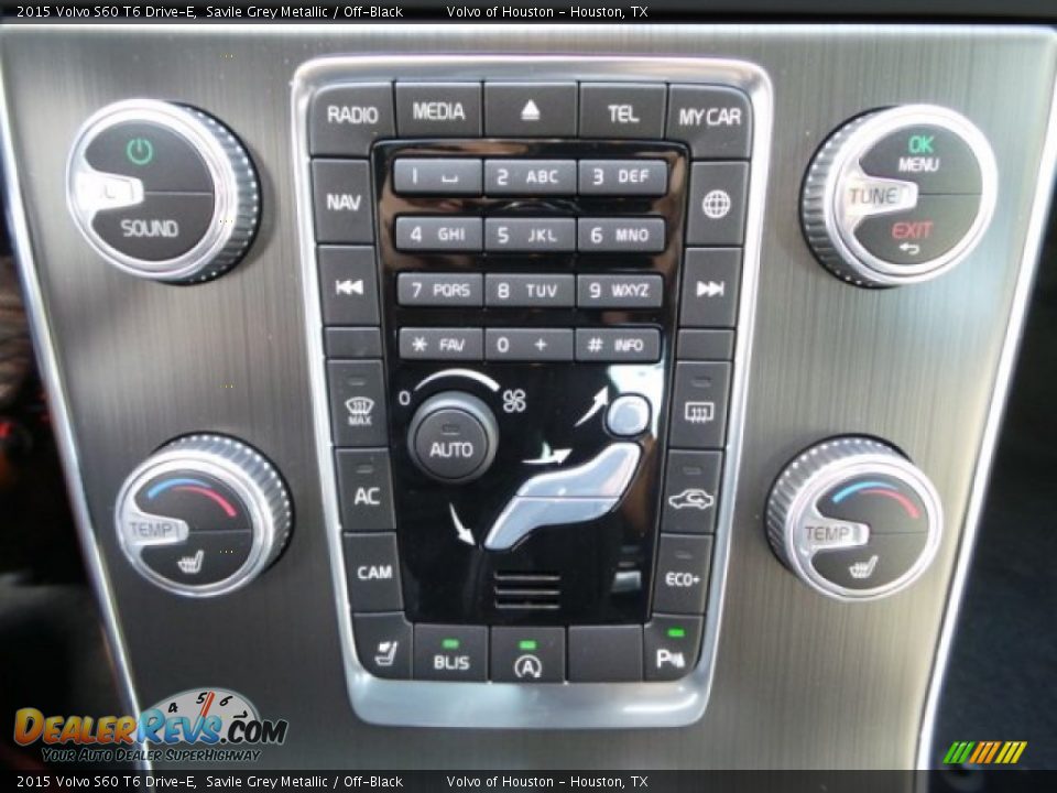 2015 Volvo S60 T6 Drive-E Savile Grey Metallic / Off-Black Photo #17