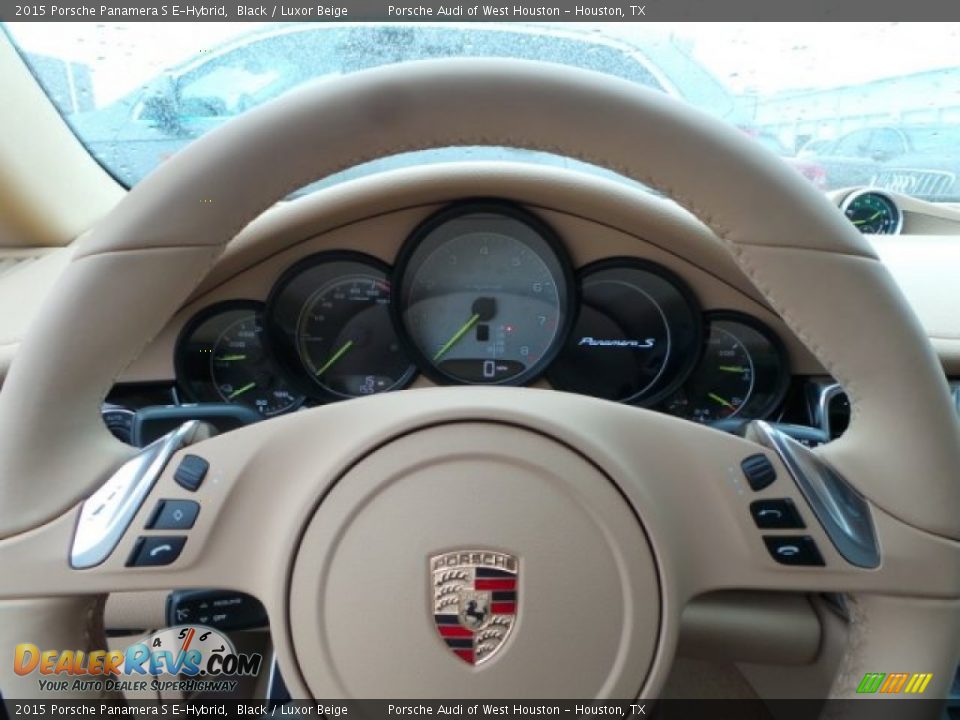 2015 Porsche Panamera S E-Hybrid Black / Luxor Beige Photo #21