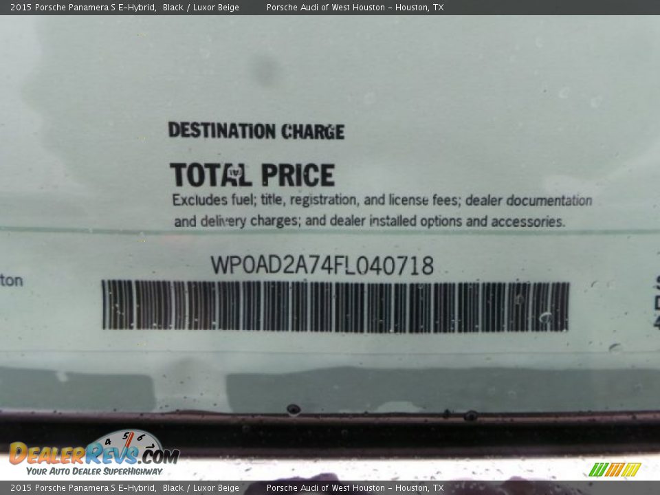 2015 Porsche Panamera S E-Hybrid Black / Luxor Beige Photo #36