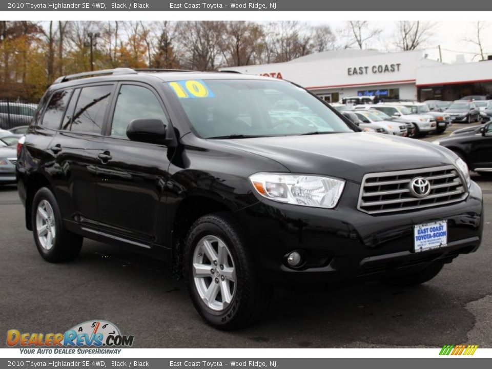 2010 Toyota Highlander SE 4WD Black / Black Photo #1
