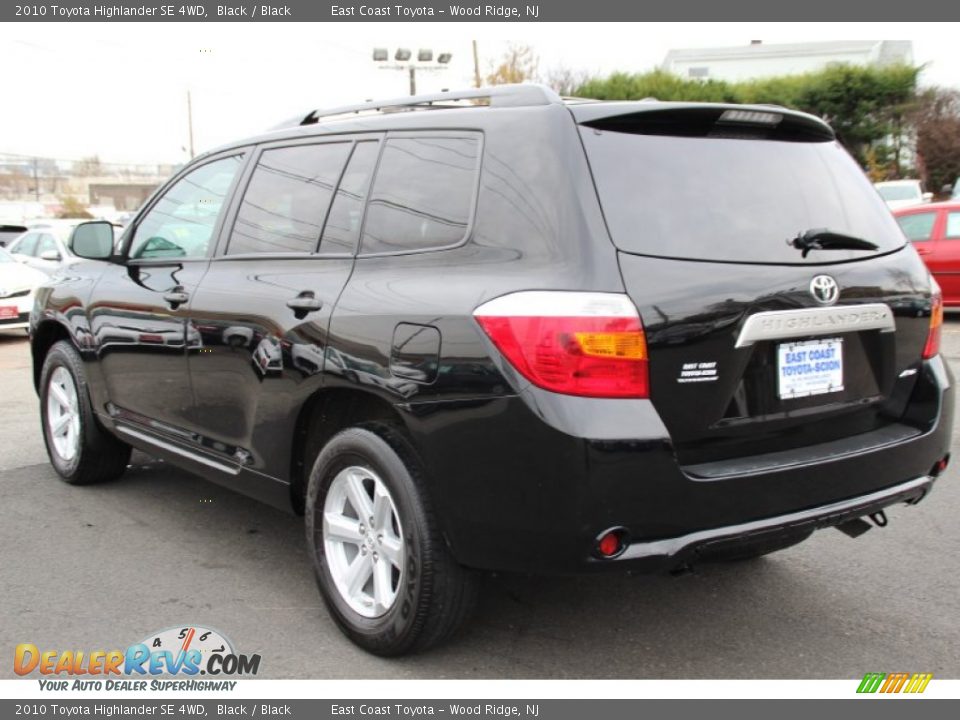2010 Toyota Highlander SE 4WD Black / Black Photo #5