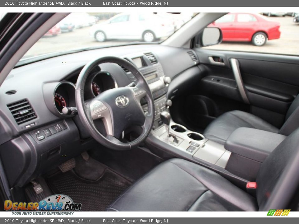 2010 Toyota Highlander SE 4WD Black / Black Photo #11