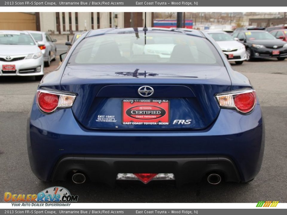 2013 Scion FR-S Sport Coupe Ultramarine Blue / Black/Red Accents Photo #4
