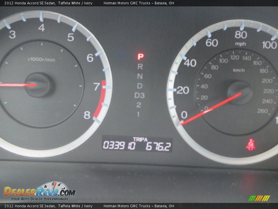 2012 Honda Accord SE Sedan Taffeta White / Ivory Photo #16