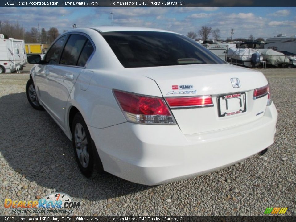2012 Honda Accord SE Sedan Taffeta White / Ivory Photo #21