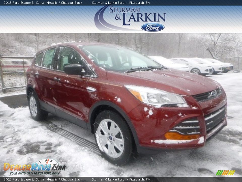 2015 Ford Escape S Sunset Metallic / Charcoal Black Photo #1