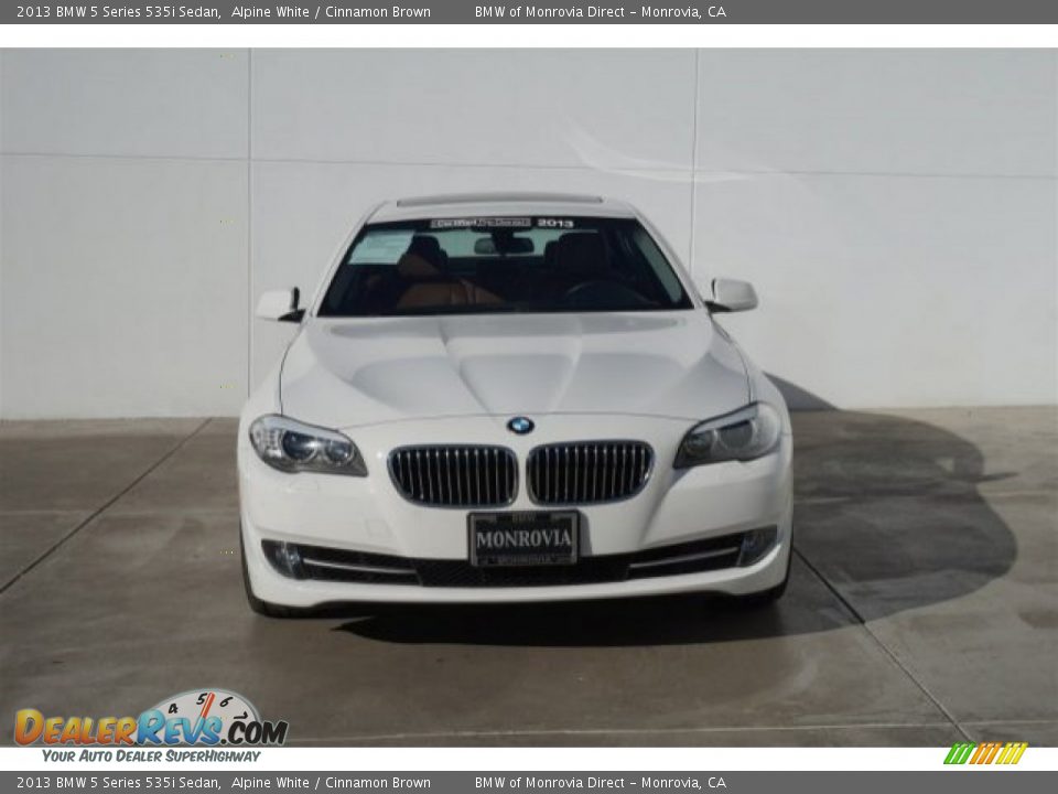 2013 BMW 5 Series 535i Sedan Alpine White / Cinnamon Brown Photo #7