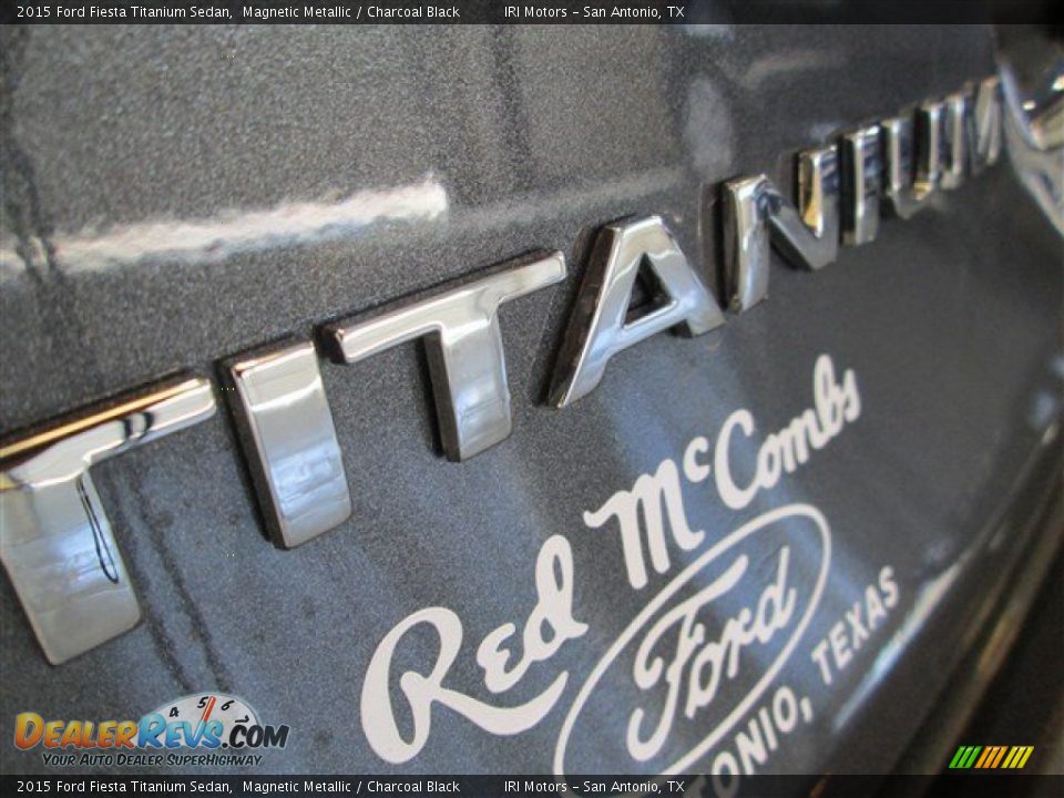 2015 Ford Fiesta Titanium Sedan Magnetic Metallic / Charcoal Black Photo #6