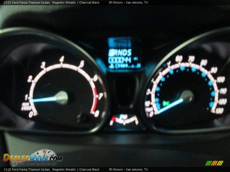 2015 Ford Fiesta Titanium Sedan Magnetic Metallic / Charcoal Black Photo #17