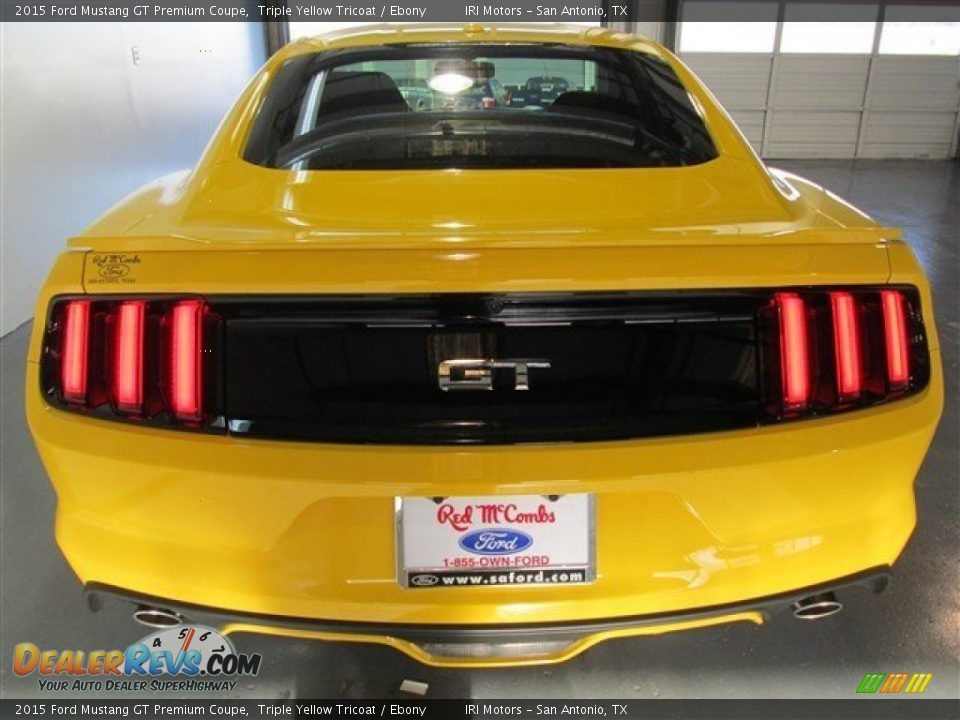 2015 Ford Mustang GT Premium Coupe Triple Yellow Tricoat / Ebony Photo #5