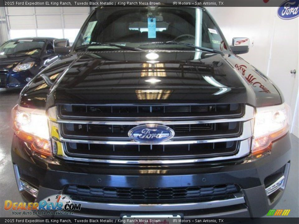 2015 Ford Expedition EL King Ranch Tuxedo Black Metallic / King Ranch Mesa Brown Photo #2