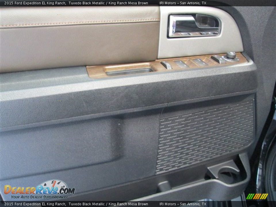 2015 Ford Expedition EL King Ranch Tuxedo Black Metallic / King Ranch Mesa Brown Photo #16