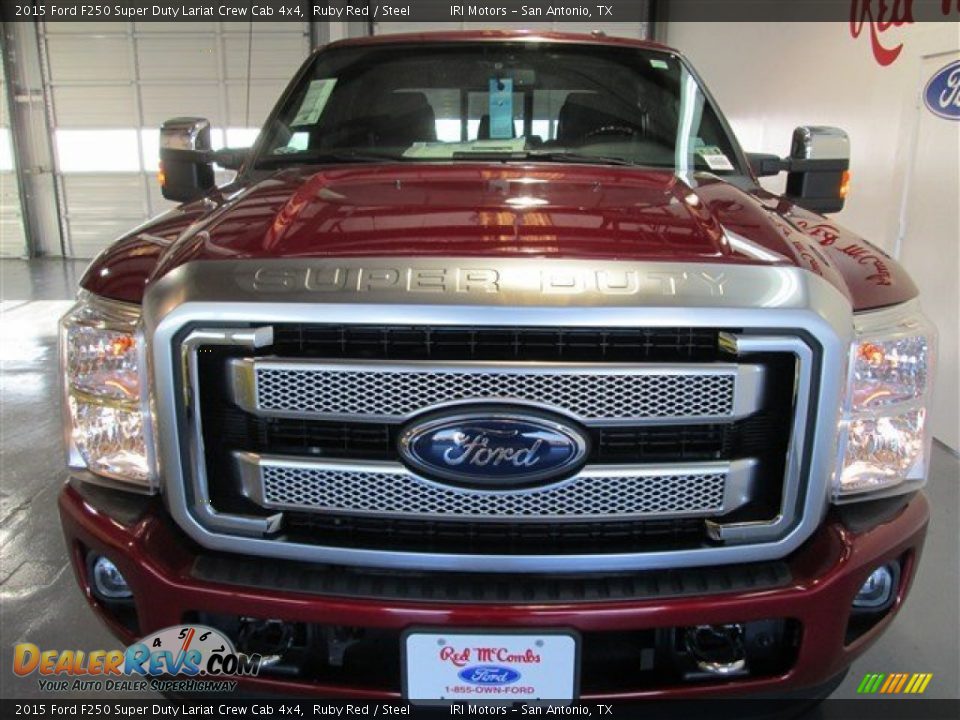 2015 Ford F250 Super Duty Lariat Crew Cab 4x4 Ruby Red / Steel Photo #2