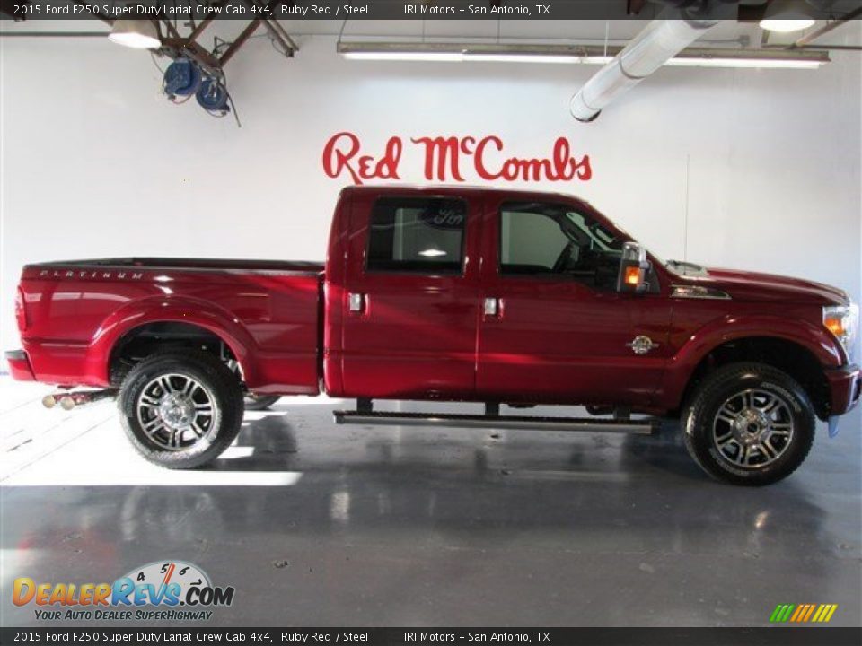 2015 Ford F250 Super Duty Lariat Crew Cab 4x4 Ruby Red / Steel Photo #9