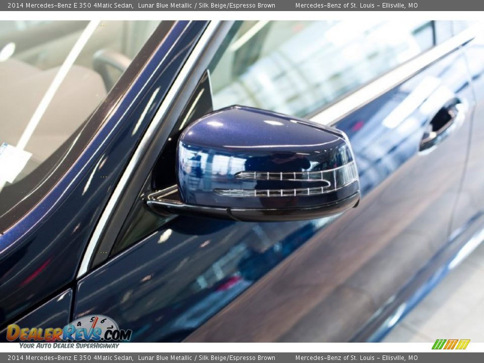 2014 Mercedes-Benz E 350 4Matic Sedan Lunar Blue Metallic / Silk Beige/Espresso Brown Photo #13