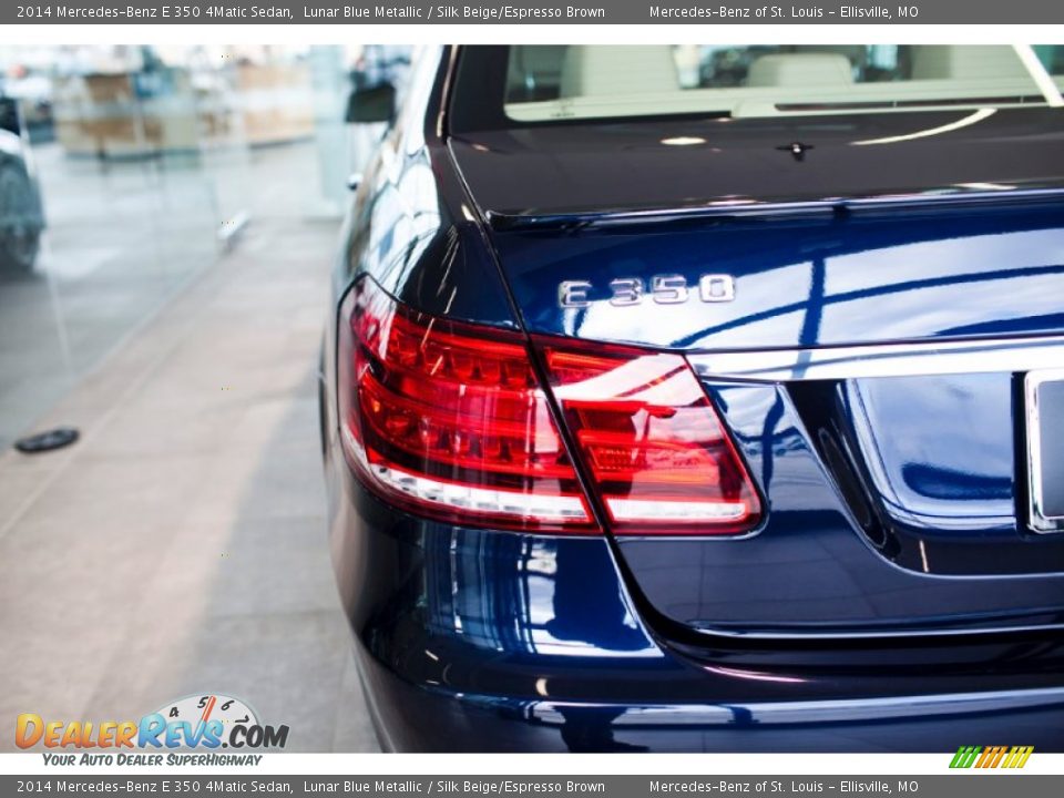 2014 Mercedes-Benz E 350 4Matic Sedan Lunar Blue Metallic / Silk Beige/Espresso Brown Photo #14