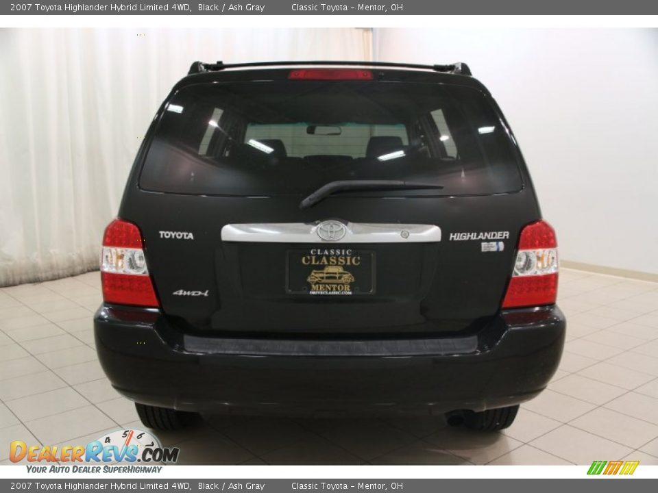 2007 Toyota Highlander Hybrid Limited 4WD Black / Ash Gray Photo #14