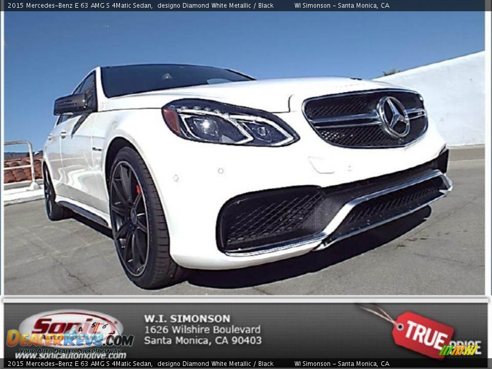 2015 Mercedes-Benz E 63 AMG S 4Matic Sedan designo Diamond White Metallic / Black Photo #1