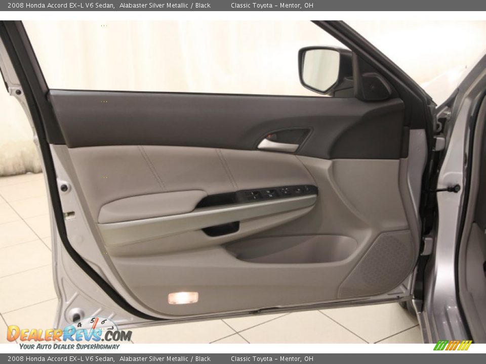 2008 Honda Accord EX-L V6 Sedan Alabaster Silver Metallic / Black Photo #4