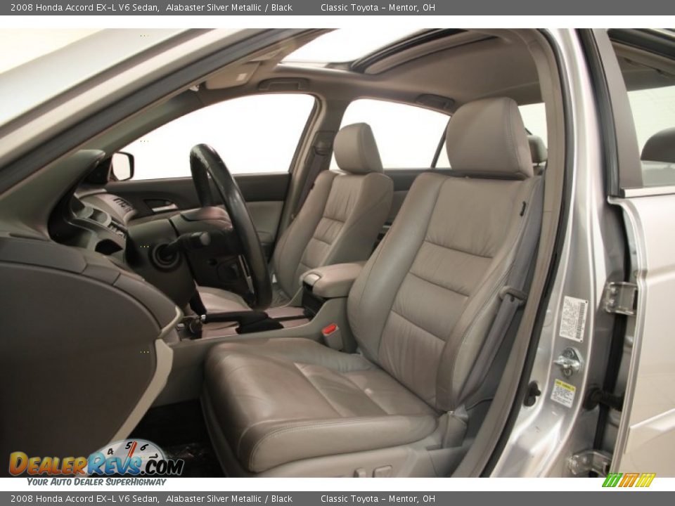 2008 Honda Accord EX-L V6 Sedan Alabaster Silver Metallic / Black Photo #5