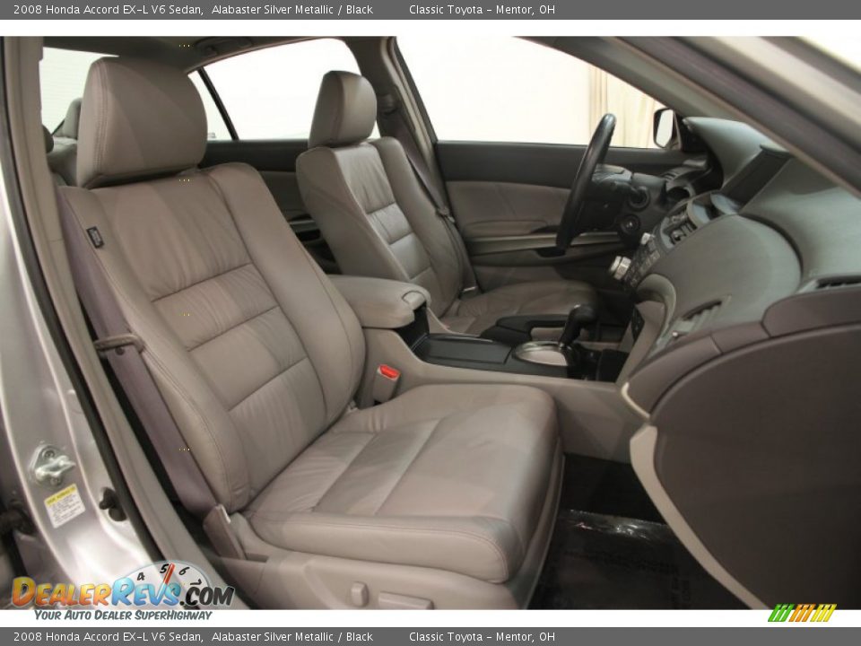 2008 Honda Accord EX-L V6 Sedan Alabaster Silver Metallic / Black Photo #17