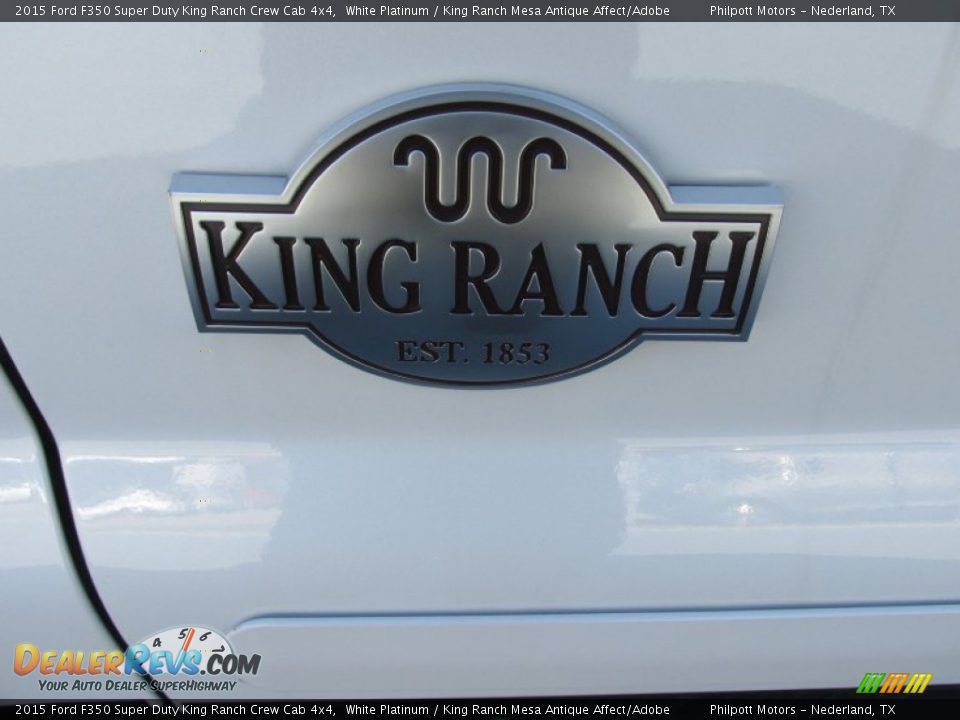 2015 Ford F350 Super Duty King Ranch Crew Cab 4x4 White Platinum / King Ranch Mesa Antique Affect/Adobe Photo #14