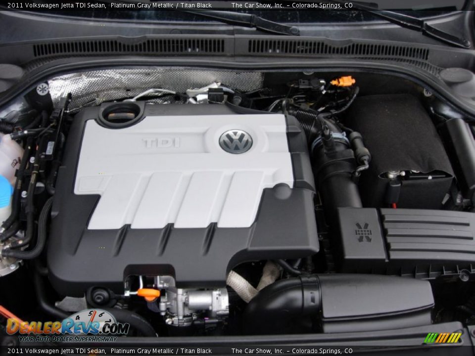 2011 Volkswagen Jetta TDI Sedan Platinum Gray Metallic / Titan Black Photo #9